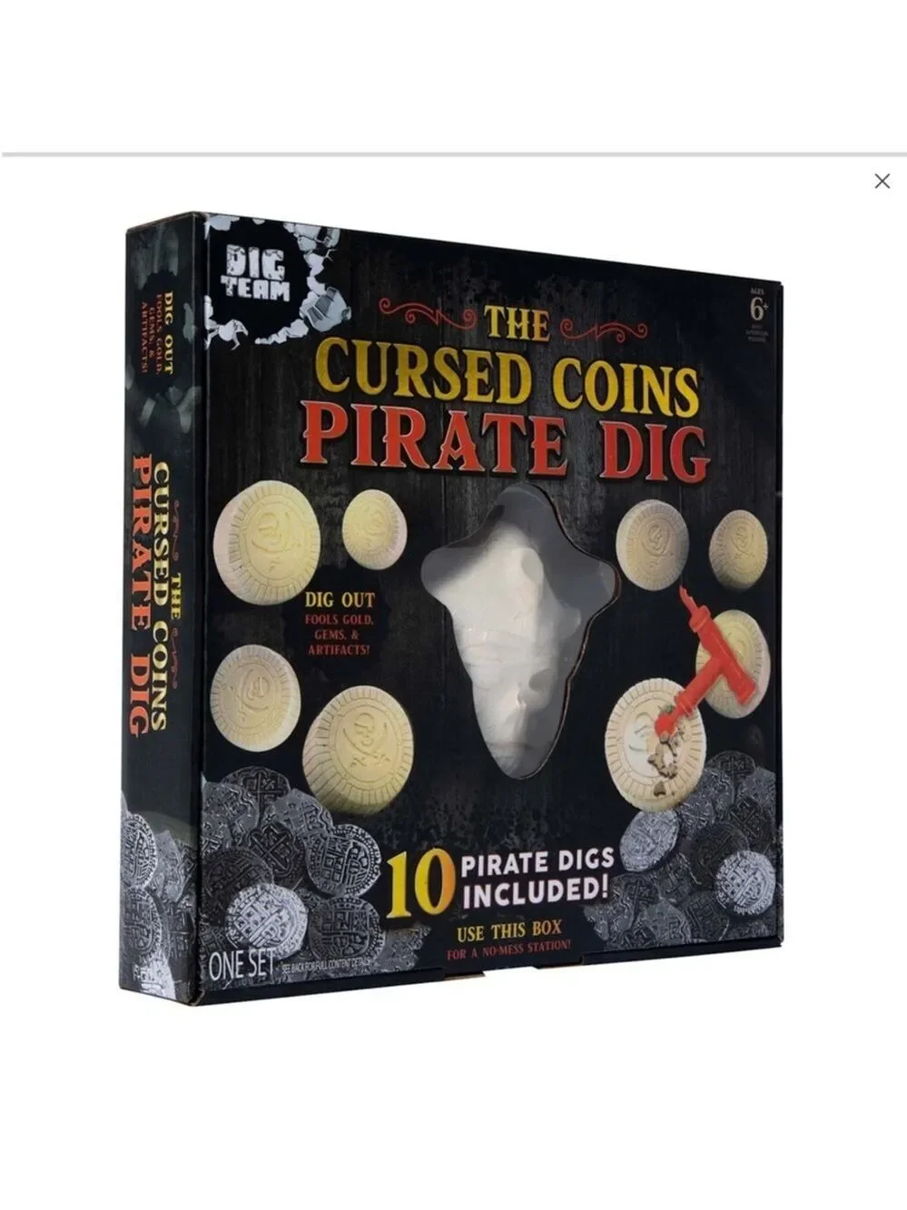 The Cursed Coins Pirate Dig Play Set – 10 Digs Treasure Kit (New)